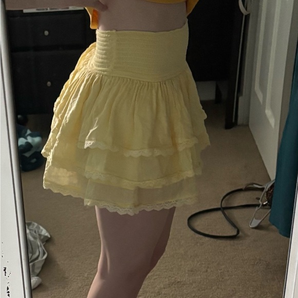 Sky To Moon Yellow Ruffle Skirt - Picture 4 of 4